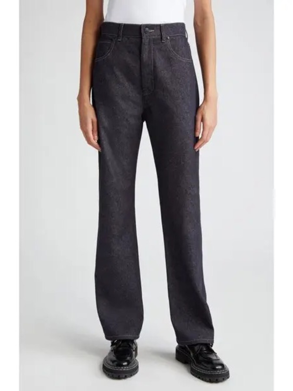 MaxMara Lacuna Dark-Rinse Wide-Leg High-Rise Jeans